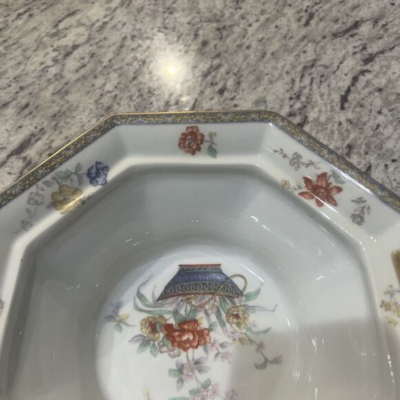 Antique Theodore Haviland Coromandel Limoges Octagon Covered Lid Vegetable Bowl - Picture 13 of 16